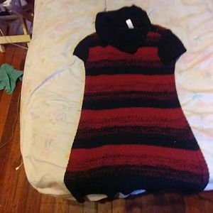 Turtleneck short sleeves button up